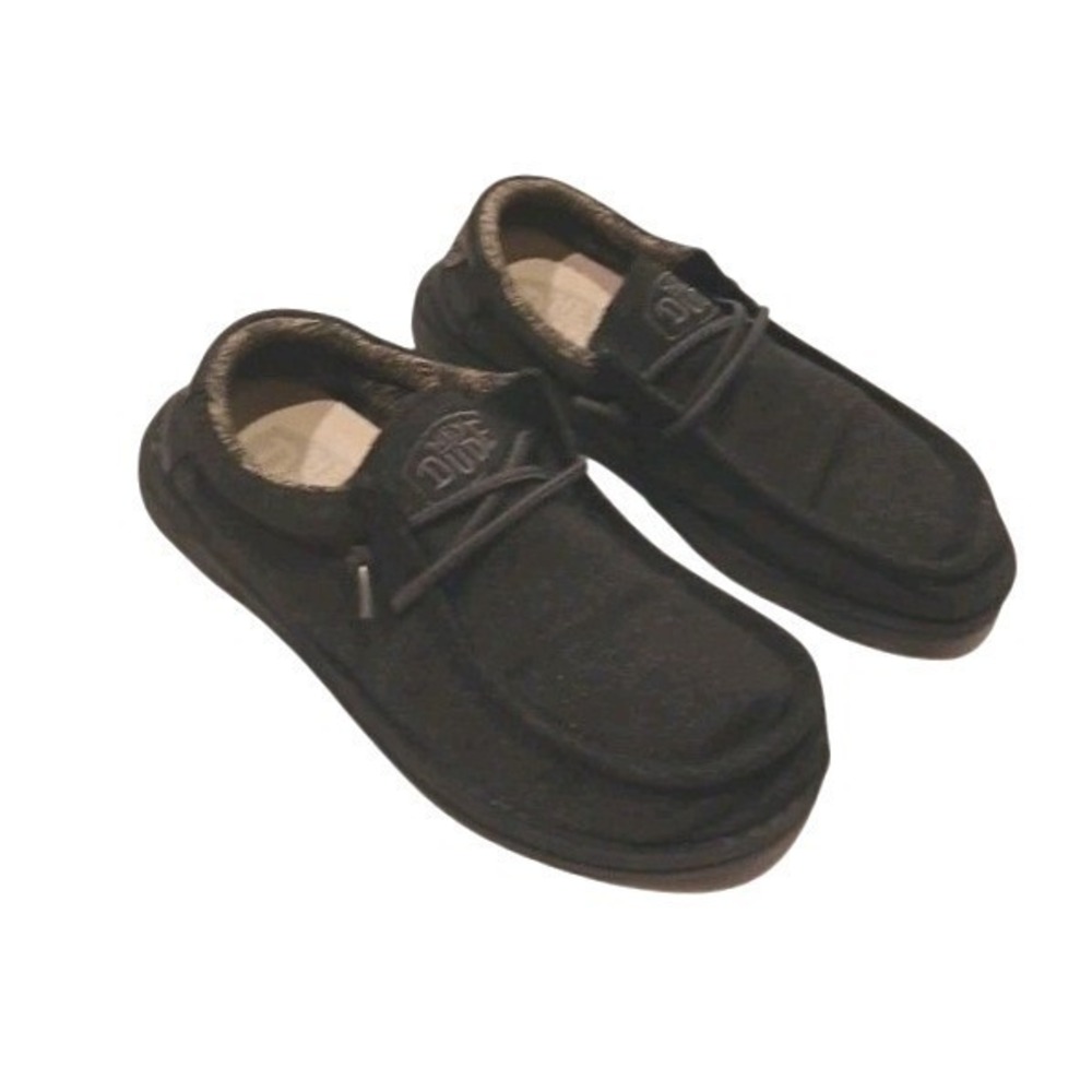 Hey Dude Wally Youth Slip On Black Kids 5Y Lightweight Comfort Casual Shoes
